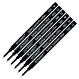 Lanier Pens Schmidt 888 Safety Ceramic Rollerball Refill, Medium Tip 0.7mm, Black Ink Pack of 6