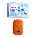 Travel Laundry Detergent Sheets Bundle 50 Count Hand Wash + 30 Count Hand/Machine Wash Laundry Detergent Sheets for Sink Washi