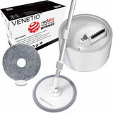 VENETIO Innowellclean Microfiber Spin Mop and Bucket Set with Patented Water Filtration System - Deep Self Cleaning/Dry/Wet All-