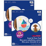 PACON Easel Pad, 17 x 20, White, 2 Per Pack, 2 Packs