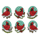 Design Works Crafts Inc. Cardinals Counted Cross Stitch Ornament Kit, Red