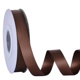 Ribest Brown Double Faced Satin Ribbon, 5/8 Inch 25 Yard Continuous Ribbon for Crafts Gift Wrapping Hair Bows Wedding Party Deco