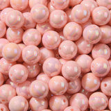 BERMRO 16mm Acrylic Bead 100pcs AB Light Pink Acrylic Bead Chunk Bubblegum Beads for DIY Crafting Necklace Bracelet Jewelry Maki