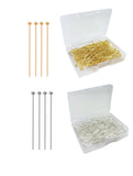 Hot 300 Pcs 1.6 Inch 304 Stainless Steel Open Eye Pins Headpins for Jewelry Necklace Making (Ball Head Pins 400pcs)