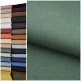 COTTONVILL 11COUNT Linen Blend Solid Bio Washing Fabric (3yard, 27-Vintage Green)