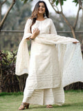 Libas Women'S Cotton Kurta Sets (33307O_Off White Off White M