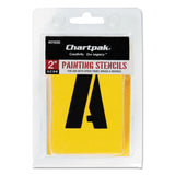 Chartpak, CHA01555, Painting Letters/Numbers Stencils, 35 / Set, Yellow, 2 Inches