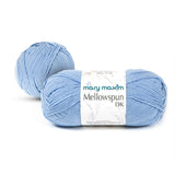 Mary Maxim Mellowspun DK Yarn for Crocheting and Knitting Baby Blankets, Afghans, Sweaters, and Clothing, Blue Crochet Yarn, 284