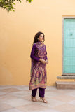 Anni Designer Women'S Rayon Viscose Straight Printed Kurta With Pant & Dupatta (Setul Begani_Xxl_Begani_Xx-Large),Begani,2XL,,,