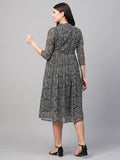 Gosriki Women'S Georgette Printed Western Midi Dress (Brg-Drs-Black-Gs_Xxl_Black_Xx-Large),Black,2,B0BW9PBP8T