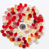 Lilyhandmade 20 Pieces 10-12 mm Small Center drilled sea Beach Glass Jewelry use (Red/Orange/Yellow)