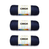Caron Simply Soft Dark Country Blue Yarn - 3 Pack of 170g/6oz - Acrylic - 4 Medium (Worsted) - 315 Yards - Knitting/Crochet