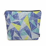 Kalygon Woman Makeup Bag Triangle, Geometric Stripe Triangle Makeup Bags Travel Cosmetic Bags Toiletry Makeup Organizer Pencil P