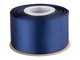 2 Inch Double Faced Satin Ribbon Navy Solid Polyester Craft Ribbon - 25 Yards Perfect for Gift Wrapping, Crafts, Wreath, Wedding