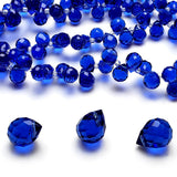 Chengmu 8mm Sapphire Blue Strawberry Glass Beads for Jewelry Making, Faceted Teardrop Crytal Prism Spacer Beads for Pendants Bra