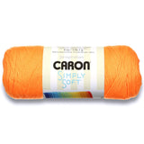 Caron Simply Soft Solids Yarn, Gauge 4 Medium, 100% Acrylic Neon Orange Machine Wash & Dry