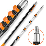 VEVOR Telescopic Extension Pole, 6-24 FT Multi-Purpose Extension Pole, Sturdy Aluminum Alloy Paint Extendable Pole with Flip-Loc