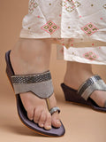 Shoetopia Women'S Slip-On Sandal,Grey,3,B0DCSNPLT2