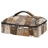 SyXIOP Insulated Casserole Carrier Bag Naughty Ocean Brown Bear