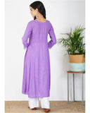 Gosriki Women'S Cotton Blend Embroidered Anarkali Kurta (Seat Purple-Gs_Xxl_Purple_Xx-Large),Purple,2,B0C4T4YWJL
