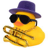 wonuu Cool Car Rubber Duck Car Duck Decoration Dashboard Car Ornament for Car Dashboard Decoration Halloween Decoration Accessor
