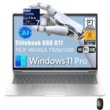 HP Elitebook 660 G11 16 FHD+ Business Copilot AI Laptop Computer, Intel Ultra 7 155U (Beat i7-1355U), 16GB DDR5 RAM, 512GB PCIe