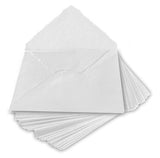 Wanderings Handmade White Deckle Edge Envelope - 4.25x6.25 - Package of 25 Cold Press Sheets - for Announcements Wedding Invitat