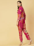 Gosriki Women'S Cotton Blend Straight Floral Printed Co-Ord Set (Abc Cod Pink-Nw-Gs_Xxl_Pink_Xx-Large),Pink,2,B0CGTSSS1V