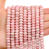 BONNY BOXX 1 Strand Natural 5 * 8mm Pink Opal Rondelle Beads, Natural Abacus Disk Stone Beads Loose Spacer Gemstone for DIY Brac