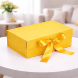 LEEZEL Decorative Gift Box for Packaging (24 x 18 x 10 cm) | Foldable Empty Gift Box for Hampers & Occasion Gifting | Multipurpo