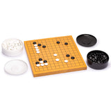 Yellow Mountain Imports Shin Kaya Beginner's Reversible 13x13 / 9x9 Go Game Set Board (0.8-inch) with Double Convex Melamine Sto