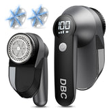 DBC Fabric Shaver with 15000r/Min Powerful Motor, LED Display, 3-Speeds, 6-Leaf Blades, Large Shaving Head Lint Remover for Clot