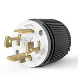 ENERLITES NEMA L1420P Locking Plug Connector for Generator, Twist Lock Male Plug, 20 Amp, 125/250 Volt, 3 Pole, 4 Wire Groundin