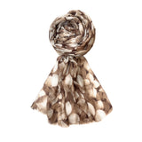 Fahabo Digital Print Mal Mal Cotton Scarf For Women Soft, Lightweight Hijab & Stole With Tassels | Head/Neck Wrap Size: 71 L
