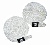 Taylor Made Fender Loc Boat Fender Lines - 2-Pack, 3/8 Diameter x 6 Long Rope, White, Braided Polypropylene, Pre-Spliced, Profe