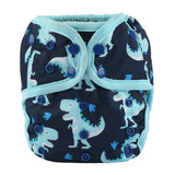 Sigzagor Baby Diaper Cover Nappy One Size 10lbs to 36lbs (Blue Dinosaurs)