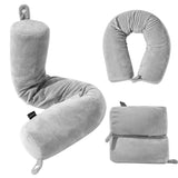 Travel Pillow With Memory Foam, Twist Design For Neck, Chin, Lumbar And Leg Support
