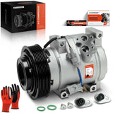A-Premium Air Conditioner AC Compressor with Clutch Compatible with Toyota Camry 2.4L 2002-2006, Highlander 2001-2007, Solara 20