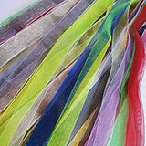 Chenkou Craft Solid Organza Ribbon Assorted 24 Yards Craft Bow Party Decoration Packing Ribbons (Mix, 3/8(10mm))