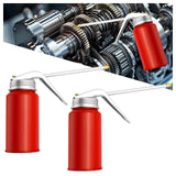 2PCS Oil Can Pump Oiler,200 ML Oil Can with Spout for Manual Refueling Metal Motor Oil Dispenser,Universal Car Accessories Oil S