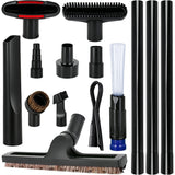 14 Pcs Universal 1 1/4 Inch Vacuum Attachments Kit for Shop Vac Accessories with 17.8 Inch Extension Wand Hair Brush Flexible Cr