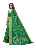 Satrani Womens Woven Cotton Blend Saree (1985St486_Parrot Green)