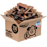 ValueBull USA Collagen Sticks for Dogs, 6 Inch Jumbo Chews, Natural Long-Lasting Dog Treats, 200 Count Bulk Pack - Promotes Join