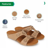 Ortho Joy Doctor Slipper For Women Fancy || Orthopedic Women'S Slipper || Comfortable Regular Wear Slippers For Women,Beige,5,B0C3VT4FBL