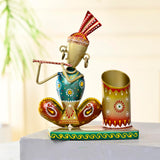 CraftVatika Iron Pen Holder for Office Table Home Decoration Items, Home Decoration Items, Pen Holder for Study Table Aesthetic