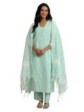 Libas Women'S Cotton Blend Kurta Set (400175O_Green_Xxl)