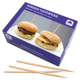 BLUE TOP Bamboo Wood Food Toothpicks 4 Inch Pack 1500,Highclass Appetizer Picks Sturdy Food Pick for Appetizers Cocktails Fruit