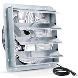 VENTISOL 18 Inch Shutter Exhaust Fan, Ven Fan with Power Cord Wall Mount, High Speed 2,500 CFM for Garages, Attic, Shops, Greenh