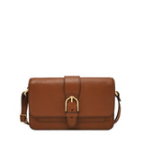 Fossil Women's Zoey Leather Small Crossbody Purse Handbag, Brown (Model: ZB1937200)