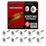 DURA-LIFT Ultra-Life MAX 2 Sealed 6200ZZ Bearing Nylon Garage Door Roller, 4 Stem, Pack of 10